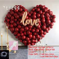 Buy valentine's day balloons and get the best deals at the lowest prices on ebay! 141pcs Pomegranate Red Balloon Garland Arch Kit For Valentine S Day Wedding Love Foil Globos Party Balloons Decoration Supplies Ballons Accessories Aliexpress
