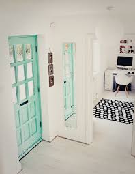 White Floor Hallway Want This Door Also To My Studio Home Interior Home Interior Design