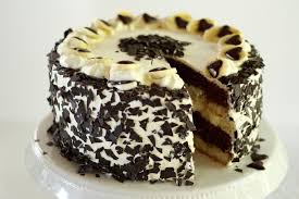 Rezept Fur Eine Traumhafte Banana Split Biskuit Torte Mit Schokoladen Mascarpone Creme Und Vanillepudding Sahnecreme Mit Sahnecreme Lebensmittel Essen Torten