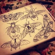 Insect Flash Bug Tattoo Insect Tattoo Beetle Tattoo