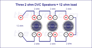 For example wiring 4ohm dvc in parallel would mean the amp 'sees' a 2ohm load. Subwoofer Wiring Diagrams For Three 2 Ohm Dual Voice Coil Speakers