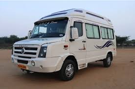 Tempo Traveller at Volvo Bus Stop