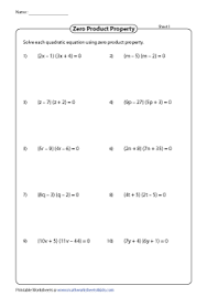 Type the quadratic equation here in general form. Solving Quadratic Equations By Factoring Worksheets