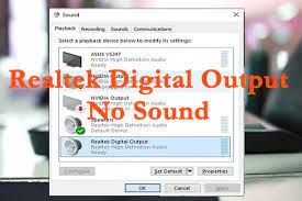 Solutions To Realtek Digital Output No Sound Issue