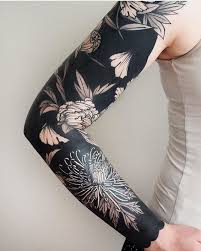 All Black Arm Sleeve Tattoo Joshstephenstattoos Tattoos Sleeve Tattoos For Women Chrysanthemum Tattoo