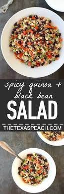 Spicy Quinoa And Black Bean Salad Healthier Dishes Recipe Healthy Dishes Delicious Salads Vegetarian Recipes