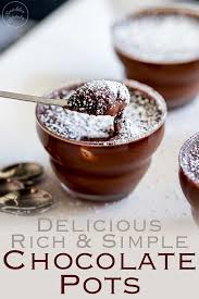 Use any frozen fruit in place of the strawberries. Chocolate Pots These Chocolate Pots Are The Perfect Way To End A Meal Sweet But Not Sickly They Are A Rich And Fun Desserts Dinner Party Desserts Desserts