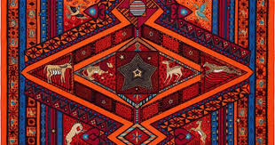 La Maison Des Carres Hermes Ors Bleus D Afrique Silk Accessories Hermes Scarf Design