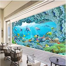 The trend these days is to bring back patterns and designs that were considered hot several decades ago! 3d Wallpaper Tv Wall Decor Sticker Dolphin Aquarium Fish Coral Modern Wall Paper Wall Stickers For Bedroom Living Room Amazon Com
