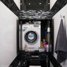 Take off the two nuts holding the toilet to the pipe flange and carry it away taking care not to spill the remaining water. Washing Machine In The Toilet 27 Photos Room Design With A Washing Machine Installation Of The Washer In The Sanitary Room Interior Of The Hygienic Room With A Sink