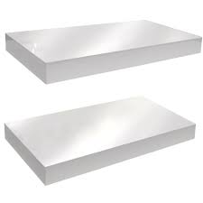 Expansive top can even pedestal a widescreen. Gloss Wall Mounted 40cm Floating Shelf Pack Of Two White On Onbuy