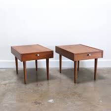 Pair Of American Of Martinsville Walnut End Table Table End Tables Coffee Table