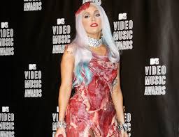 Gaga dons meaty booties and dress at the vmas (picture: Raising The Steaks The Impact Of Lady Gaga S Meat Dress 10 Years On The Independent
