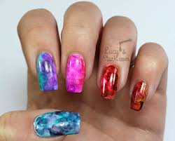 Press the stamper onto the plate before it gets dry, and press evenly so that the design is picked in a good shape. Alcohol Ink Gradient Marble Nail Art Tutorial Lucy S Stash