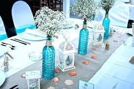 Palms and other tropic greenery in lieu of flowers, or used as a table runner, place cards, or chargers. Teal Wedding Theme Beach Novocom Top