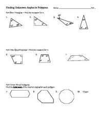 Sum Of Interior Angles Finding Unknown Angles In Polygons Triangle Worksheet Interior Design Colleges Interior Design Images