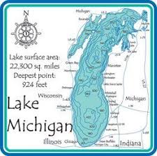 Lake Michigan 2d Laser Carved Depth Map Great Gl 8