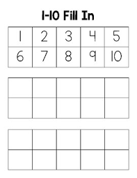 Blank Number Chart Fill In