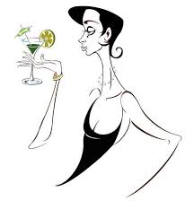 Die neuen, ergiegeladenen und verrückten tänze des jazz age erforderten beweglichkeit, die ein korsett verhinderte. 20er Jahre Mode Partygirl Mit Getrank 645517