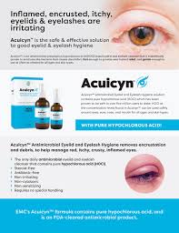 Get 40% off lenses with frame purchase. Acuicyn Antimicrobial Eyelid Eyelash Hygiene Emc Pharma