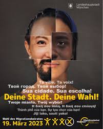 Wir freuen uns, euch die Plakatmotive für die Wahl des Migrationsbeirates  vorzustellen ☺️👁 Weitere Informationen zum Migrationsbeirat sowie zur Wahl  finden Sie unter: stadt.muenchen.de/infos/migrationsbeiratswahlen  migrationsbeirat-muenchen.de ...