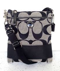 Black And White Coach Purse Coach Signature Crossbody Lurex Stripe Swingpack Handbag Coach Handbag Crossbody Swingpack Purse Womensfashi Black Cross Body Bag Crossbody Bag Swingpack