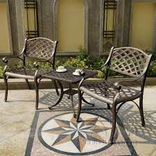 3 Piece Cast Aluminum Durable Outdoor Chair And Table Garden Furniture For House Decor Cheap Garden Furniture Outdoor Chairs Garden Furniture Sets