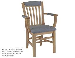 The chairs feature a solid wood frame and legs with an upholstered seat and back cushion that provides the perfect amount of support for extraordinary. Heavy Duty Solid Wood School House Arm Chair Model 3055a Restaurant Chairs By M Deitz And Sons Inc