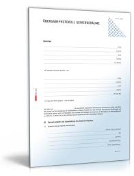Mit der wohnungsübergabe endet das mietverhältnis auch praktisch, denn sie geben die schlüssel zur wohnung bei diesem termin ab. Ubergabeprotokoll Gewerberaume Muster Zum Download
