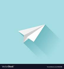 Flat Paper Plane Icon Vector Image On Vectorstock Paper Plane Plane Icon Airplane Icon