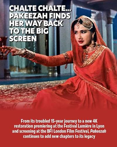 Kamal Amrohi's 1972 classic Pakeezah, featuring Meena Kumari in one of Indian cinema's most celebrated performances, is returning to the world stage in a meticulous new 4K restoration. The Film Heritage Foundation,