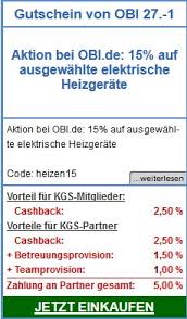 Obi Gutschein Und Cashback Fur Kgs Partner Gutscheine Online Shops Partner