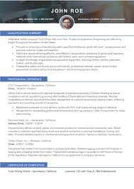 truck driver resume template brand