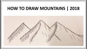 How To Draw Mountains New Youtube