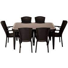 Rattan 1 adet hasır desenli plastik masa. Rattan Masa Takimi Tsv004