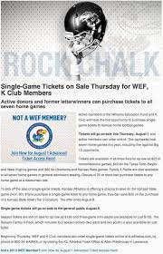 University Of Kansas Donor Presale For Single Game Tickets With Opportunity To Become A Member Game Tickets Education Funding College Athletics