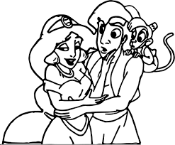 Nice Walt Disney Prince Aladdin Walt Disney Characters Monkey Jasmine Coloring Page Walt Disney Characters Disney Princess Colors Disney Princess Jasmine