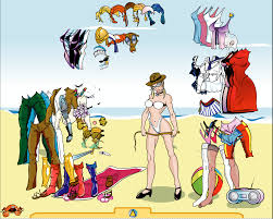 Beach dress up sex game with beautiful models