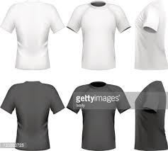 Download Men S T Shirt Design Template Front Back And Side View Vector Image Royalty Free
