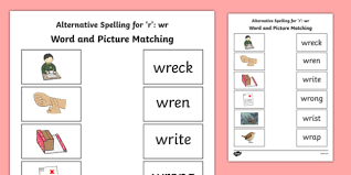 The term phonics comes from the word phoneme which is the smallest unit of sound in a word that holds meaning. Wr Words Phonics Word And Picture Matching Worksheet