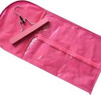 Pink Dust-proof Wig Storage Bag with Hanger - Portable Hair Extensions Bag