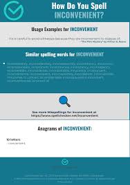Correct Spelling For Inconvenient Infographic Spellchecker Net