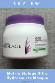 Matrix Biolage Ultra Hydrasource Hair Masque Review Demure Beauty Matrix Biolage Hair Masque Biolage