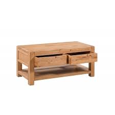 Free shipping within the continental u.s. Rustic Oak Coffee Table With 2 Drawers From The Loxley Oak Range