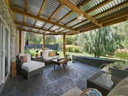 However, people don't really think about the roof. Concrete Back Porch With A Living Room Layout Pergola Plans Summer Patio Backyard Patio