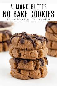 No Bake Almond Butter Cookies Recipe Almond Butter Recipes Baking Recipes Cookies Almond Butter Cookie Recipe