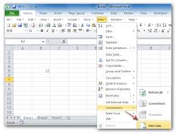 In excel 2010 and later: Where Are Edit Links And Break Links In Microsoft Excel 2007 2010 2013 2016 2019 And 365