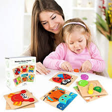 Our jigsaw puzzles are simple, yet still provide enough of a challenge to help children build skills such as visual reasoning, spacial awareness, short term memory, and logic. Dreampark Wooden Jigsaw Puzzles 6 Pack Animal Puzzles For Toddlers Kids 1 2 3 Years Old Educational Toys For Boys And Girls Pricepulse