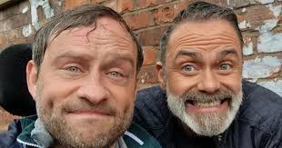 ITV Coronation Street's Peter Ash praised as he's seen soaked with co-star 