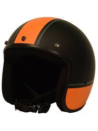 Sick Lid 3 4 Retro Orange Racing Stripe Motorcycle Helmet Motorcycle Helmets Helmet Racing Stripes